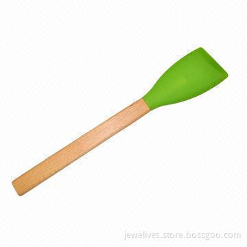 12.5-inch Silicone Spoonula with Wood Handle